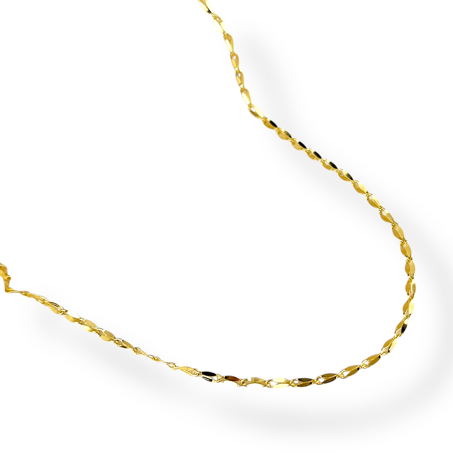3mm Lip Chain 18k Gold Filled Necklace