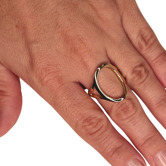 Oval Signet 18k Gold Filled Ring