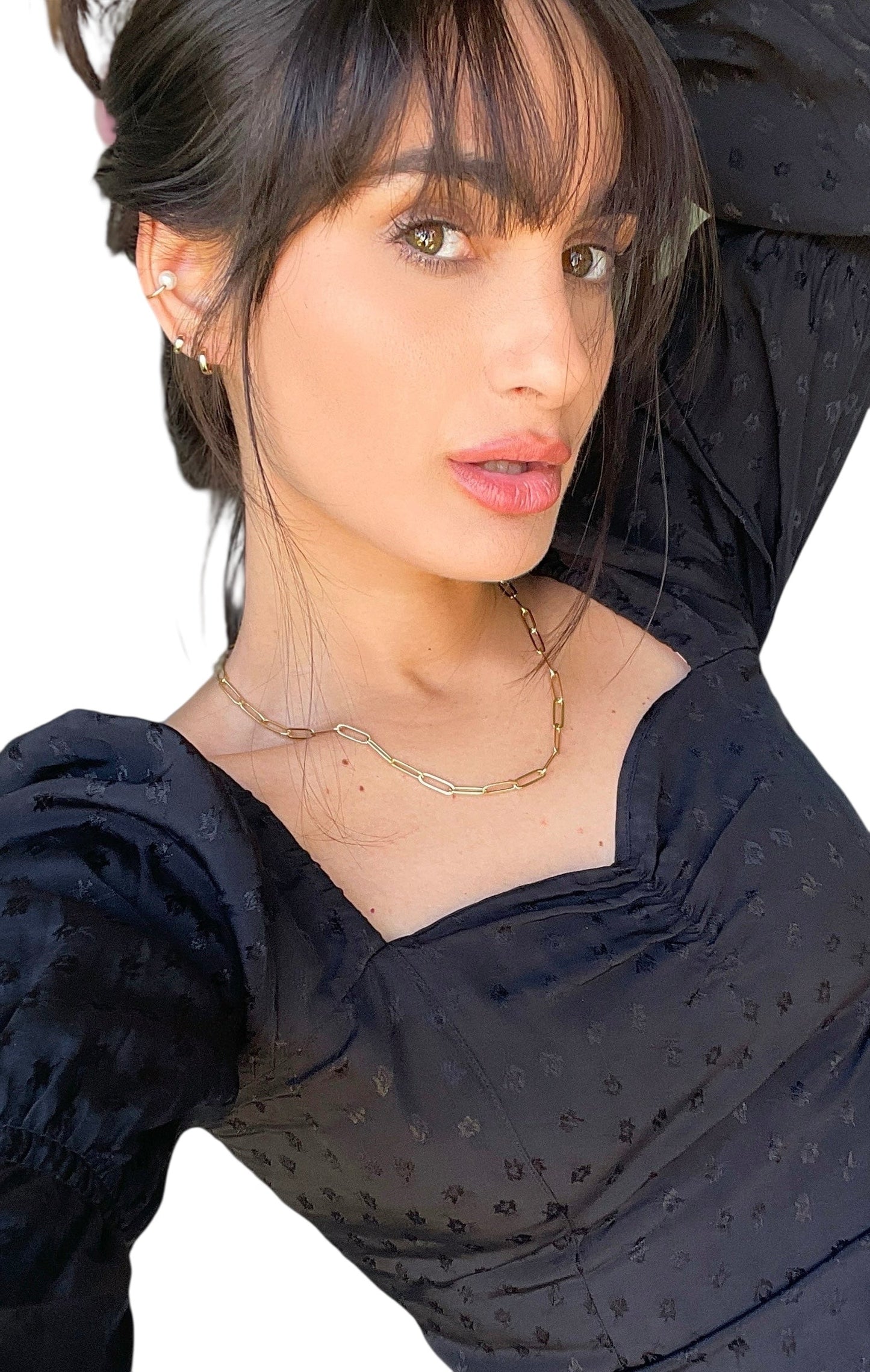 4.5mm Classic Paperclip Link Chain 18k Gold Filled Necklace