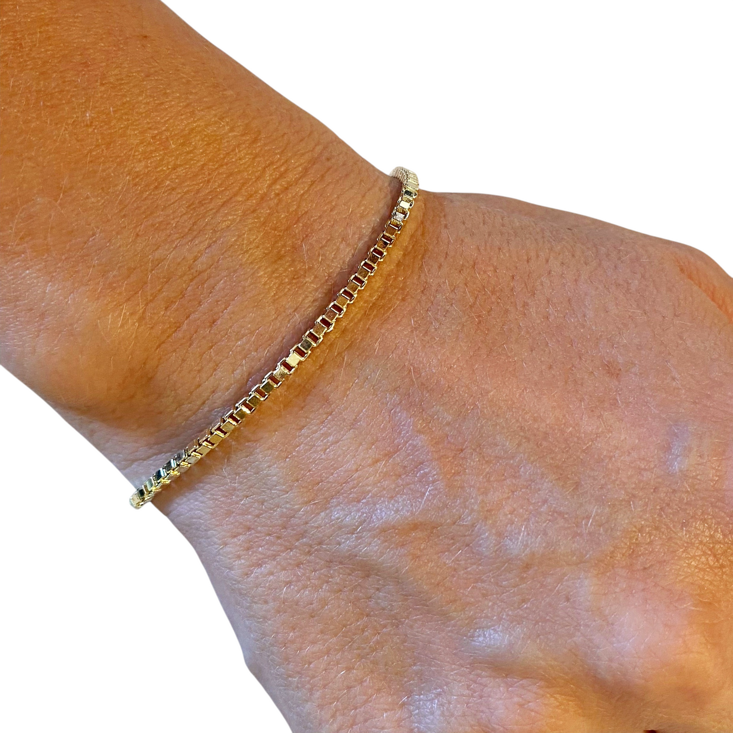 2mm Box Chain 18k Gold Filled Bracelet