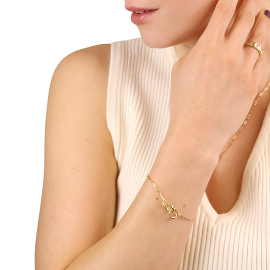 Interlocking Circles 18k Gold Filled Bracelet
