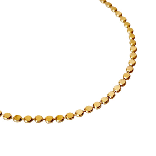 2mm Flat Ball Chain 18k Gold Filled Bracelet