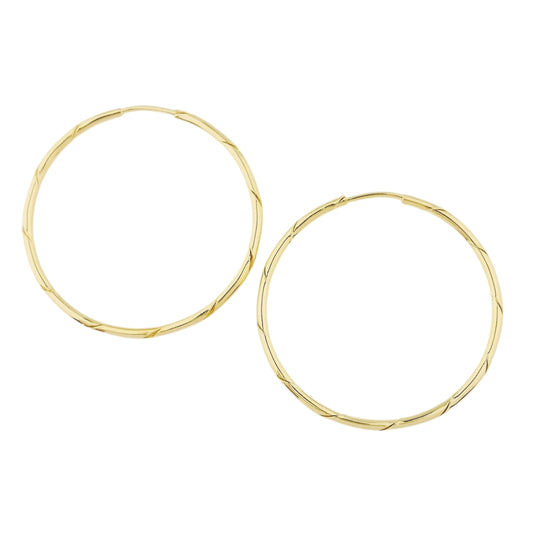 Twisted Wire Hoop 18k Gold Filled Earrings