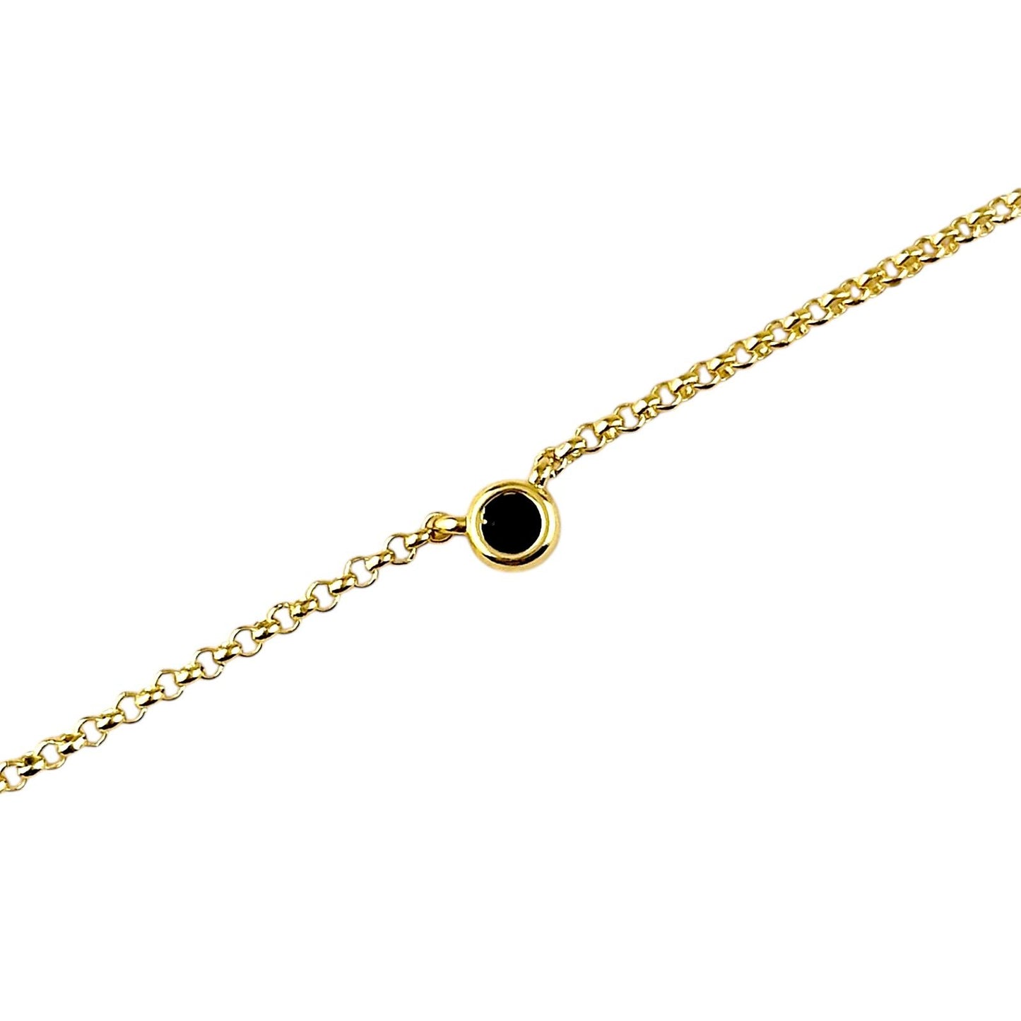 CZ Birthstone 18k Gold Filled Chain Bracelet