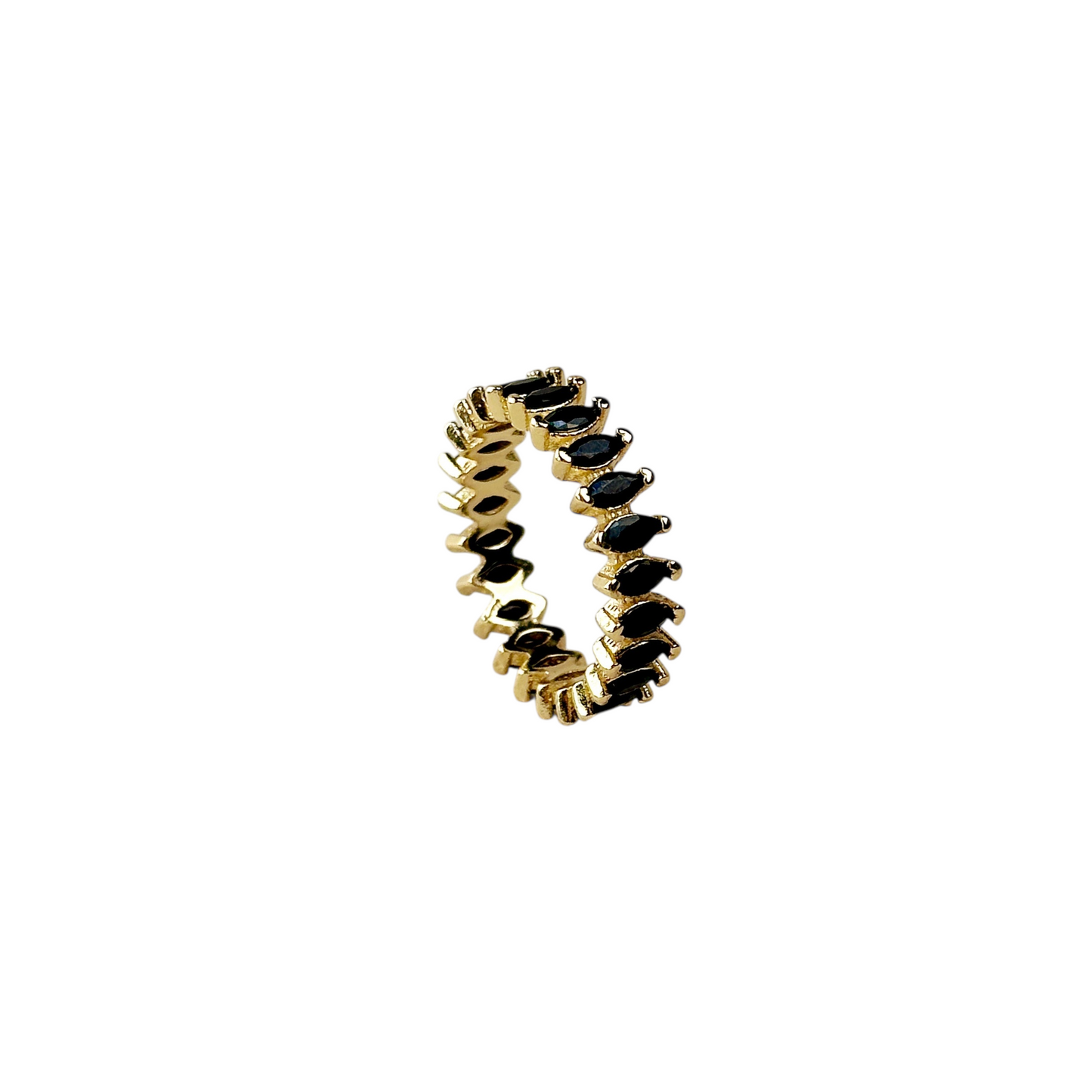CZ Marquise Eternity Band 18k Gold Filled Ring