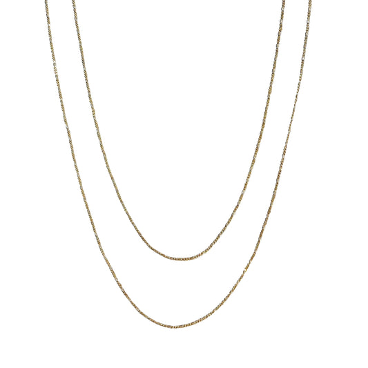1.5mm Thin Figaro Chain 18k Gold Filled Necklace