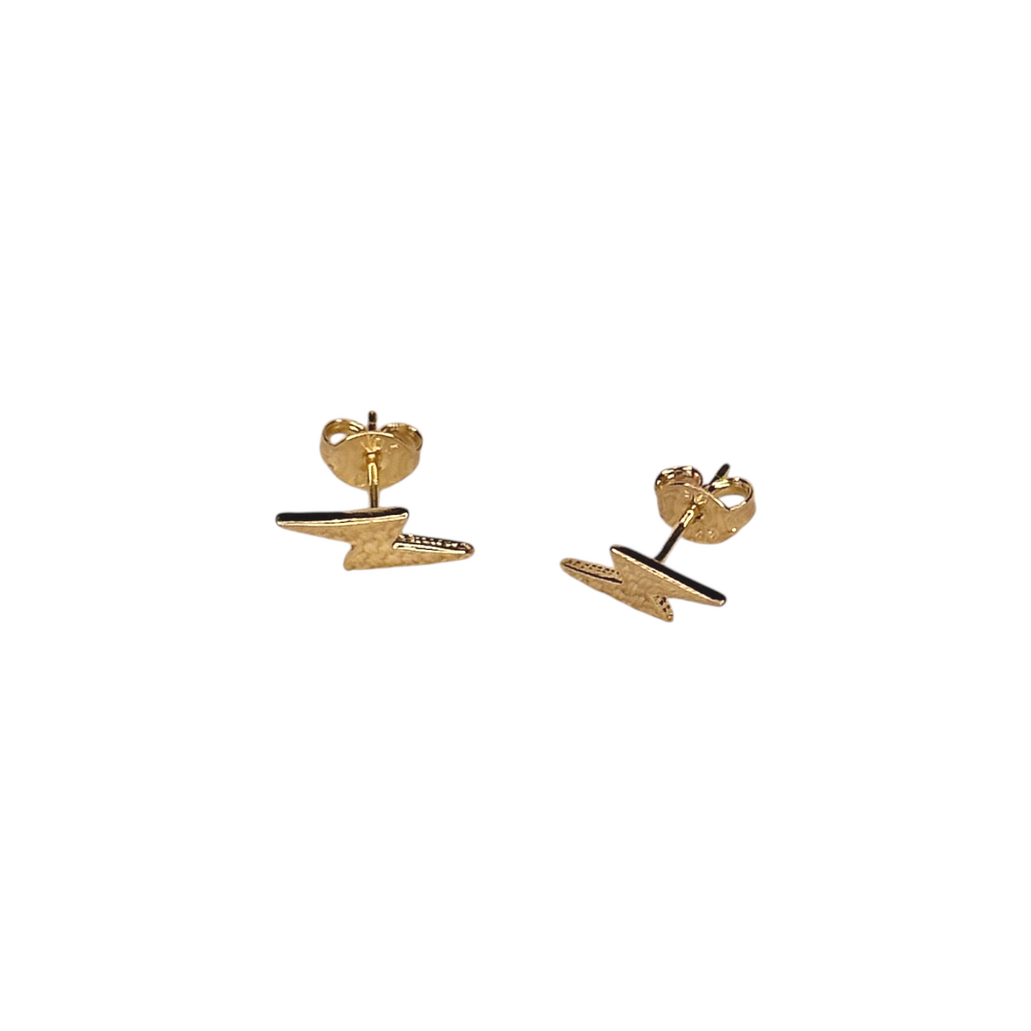 11mm Lightning Bolt Stud 18K Gold Filled Earrings