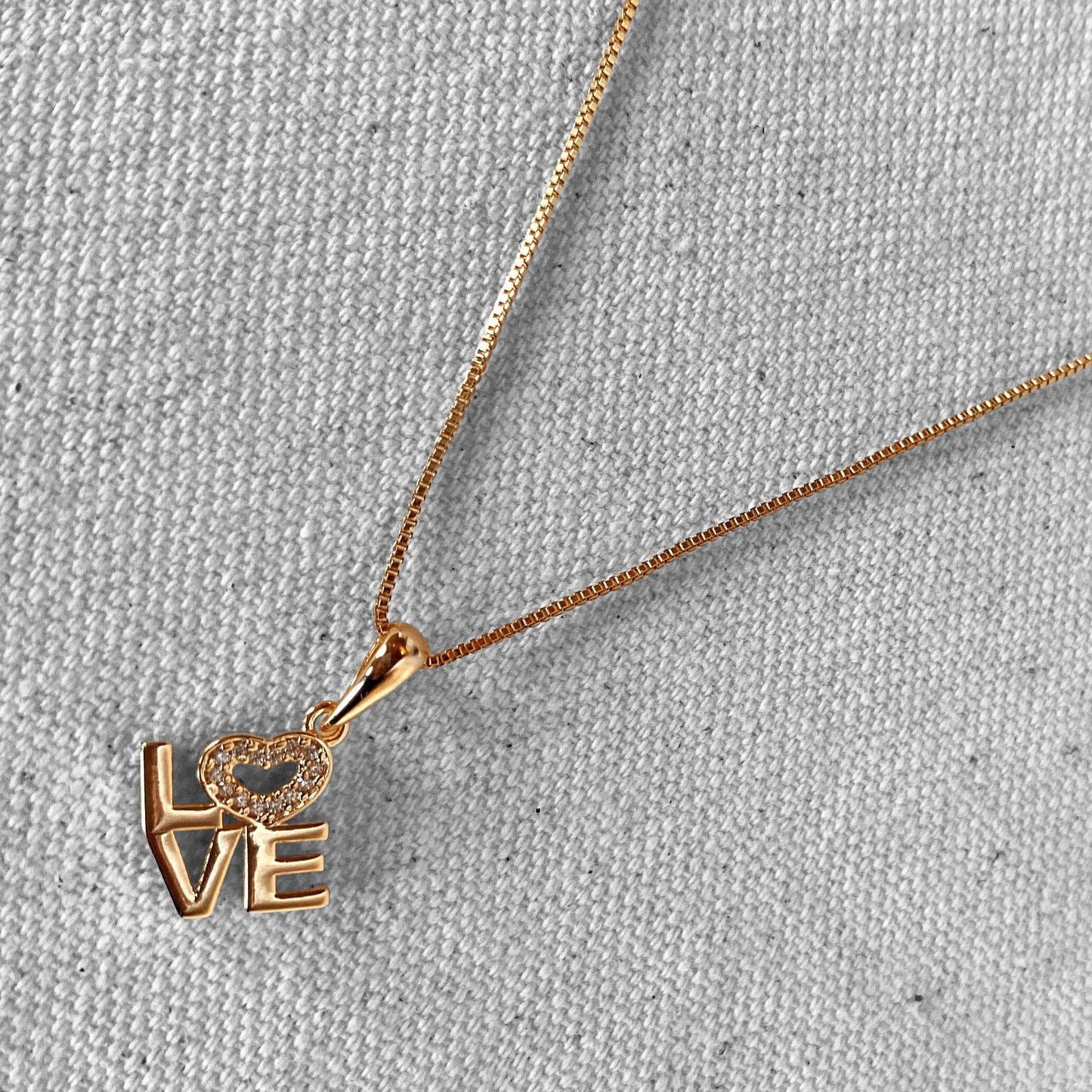 Love Letters Pendant 18K Gold Filled Necklace