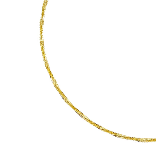 2mm Square Rope Chain 18K Gold Filled Necklace