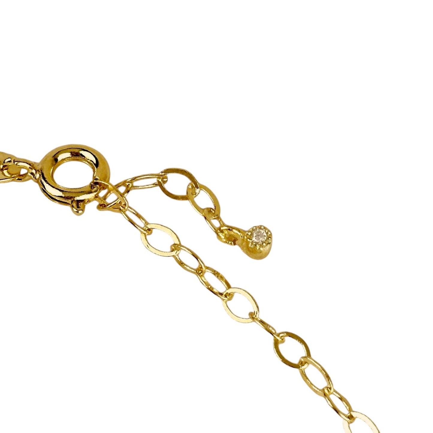 CZ Solitaire 18k Gold Filled Chain Necklace