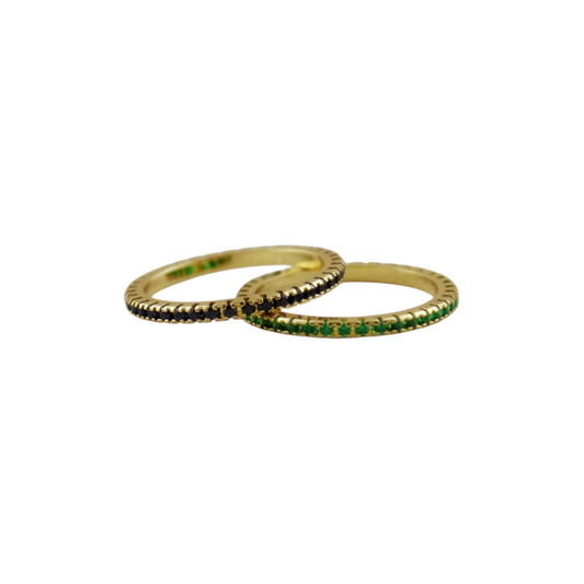 Micro CZ Eternity Band 18k Gold Filled Ring