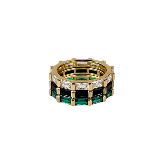 Baguette CZ Eternity Band 18k Gold Filled Ring