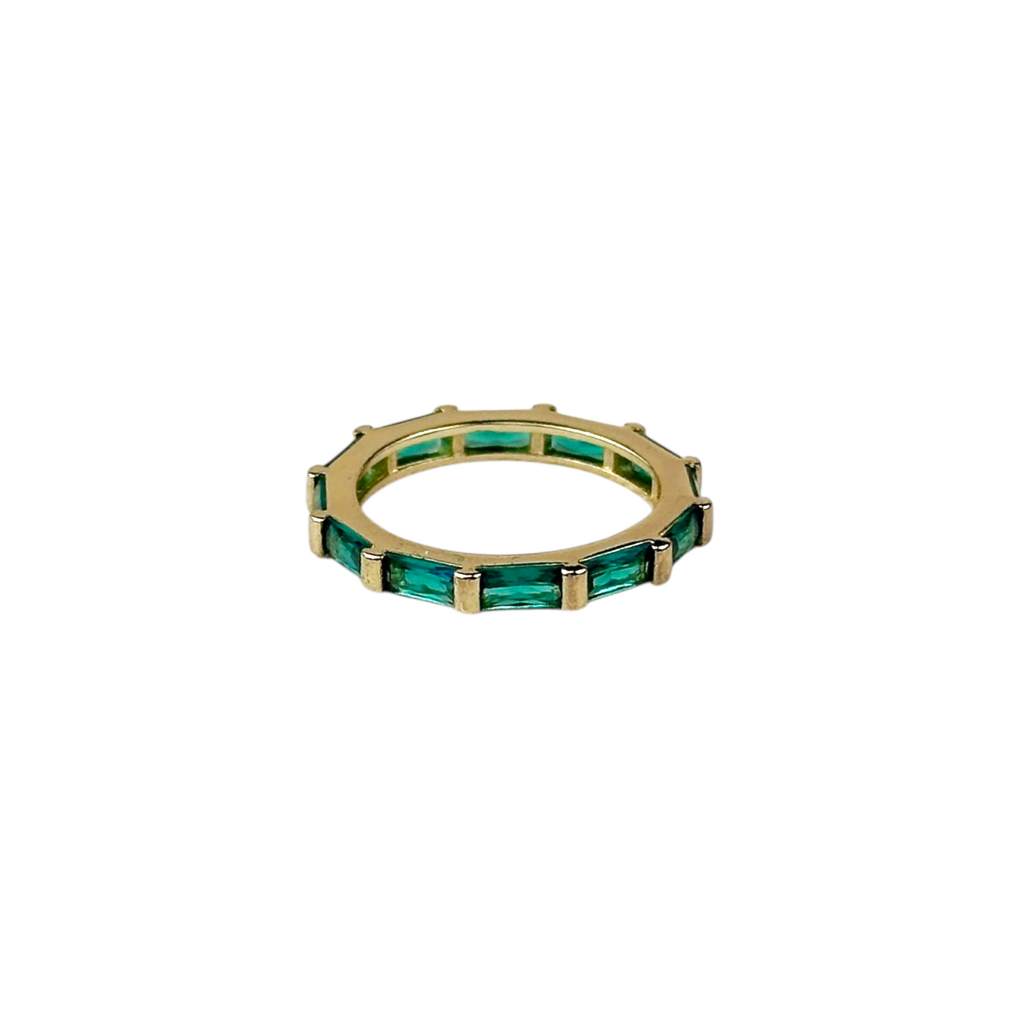 Baguette CZ Eternity Band 18k Gold Filled Ring