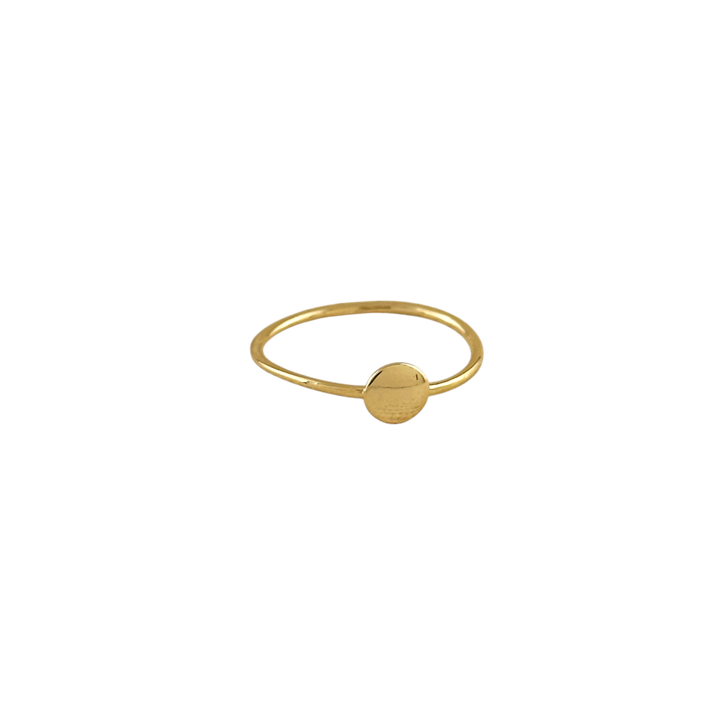 Flat Disc Signet 18k Gold Filled Ring