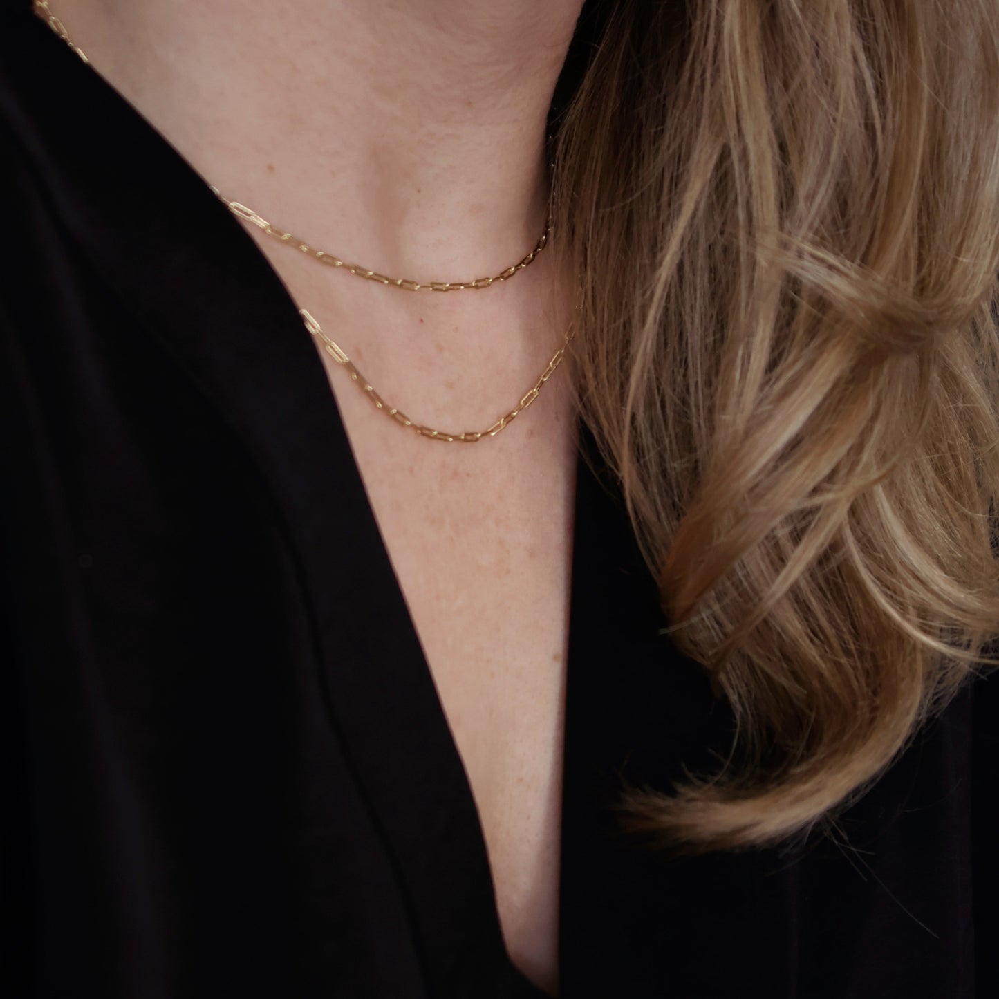 Delicate Paperclip Chain 18k Gold Filled Necklace