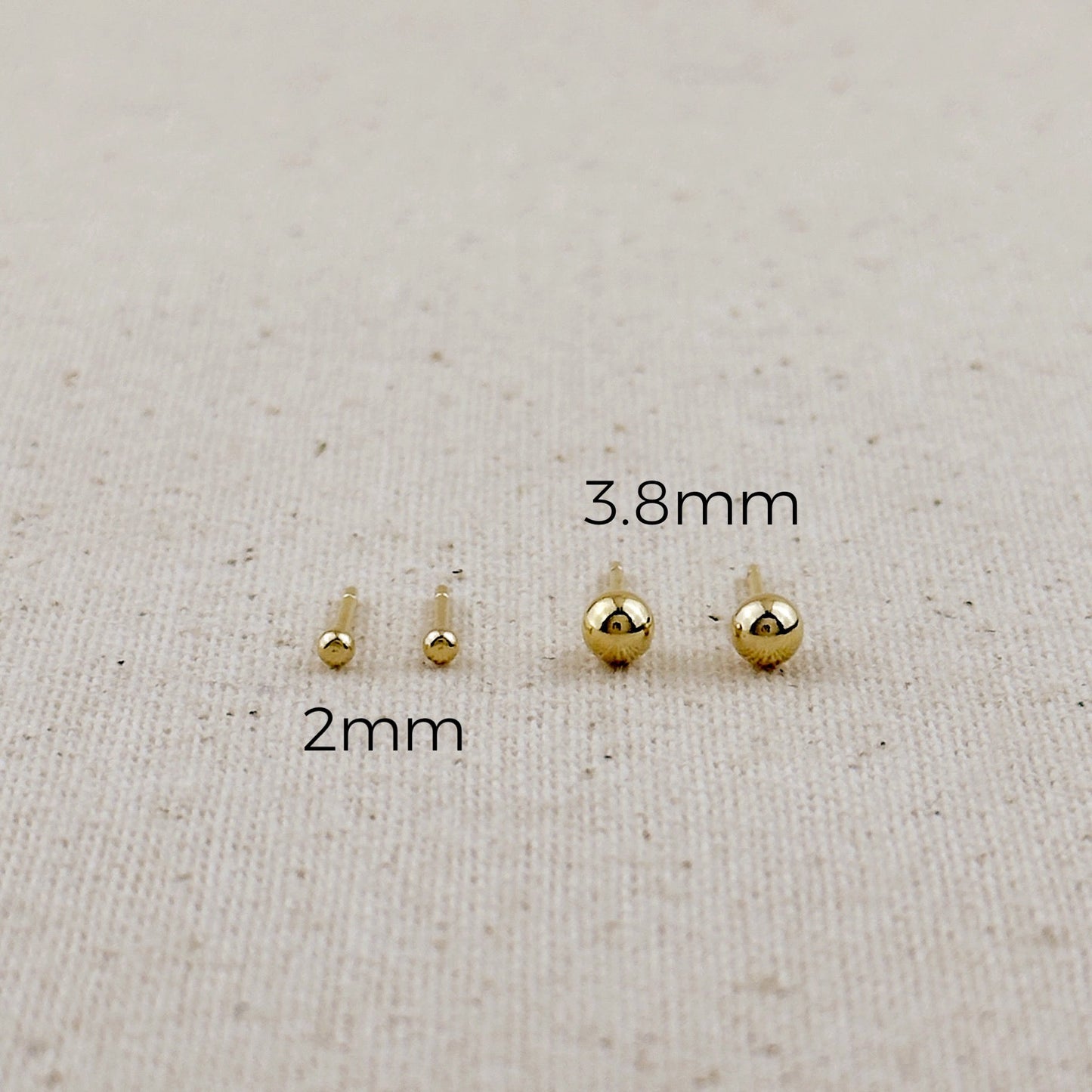 Ball Stud 18k Gold Filled Earrings