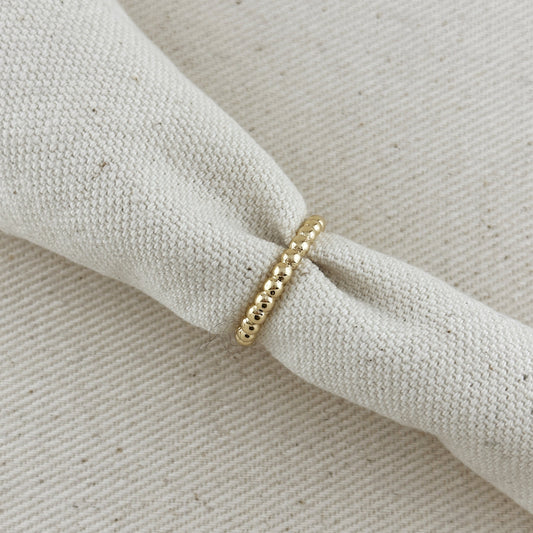 2mm Beaded Band 18k Gold Filled Ring