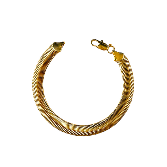8mm Snake Chain 18k Gold filled Bracelet
