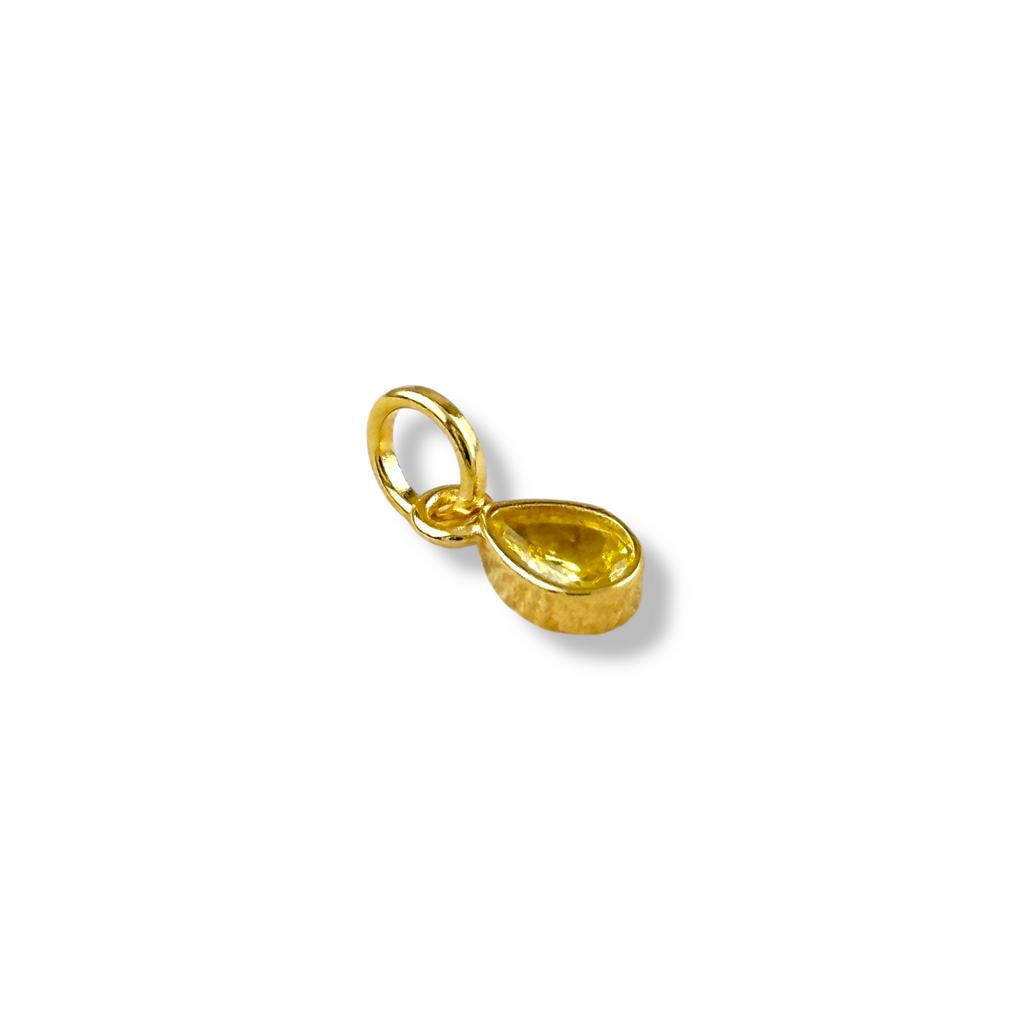 18k Gold Filled Birthstone Bezel Drop Charm