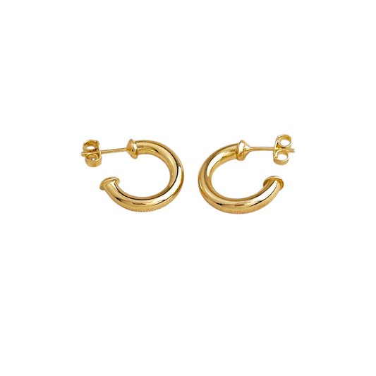 15mm Open Hoop 18k Gold Filled Earrings