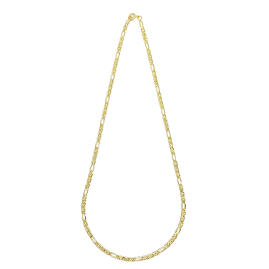 18k Gold Filled 3.5mm Figaro Mariner "Figarucci" Chain Sizes 16", 18"