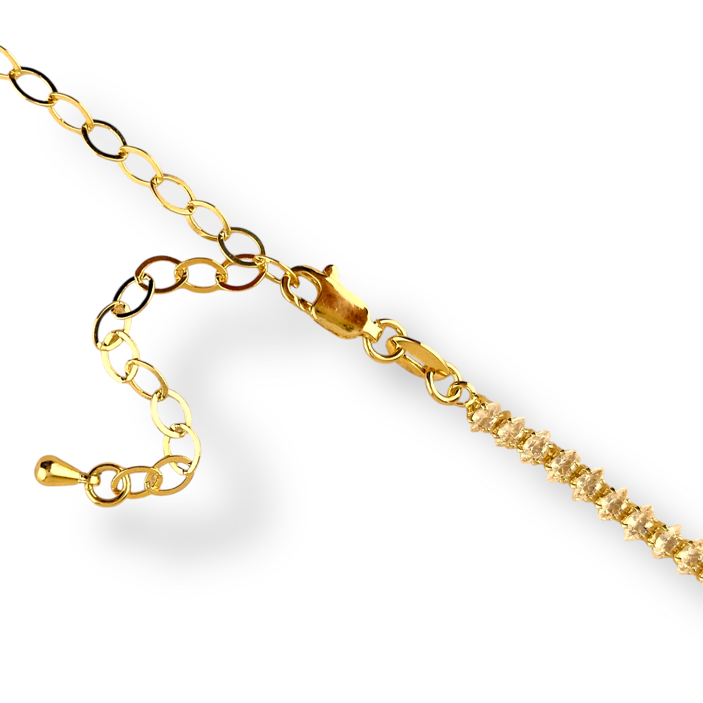4mm Marquise CZ 18k Gold Filled Riviera Necklace
