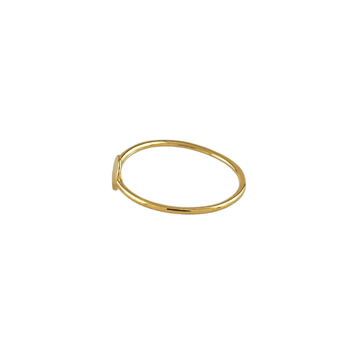 Flat Disc Signet 18k Gold Filled Ring