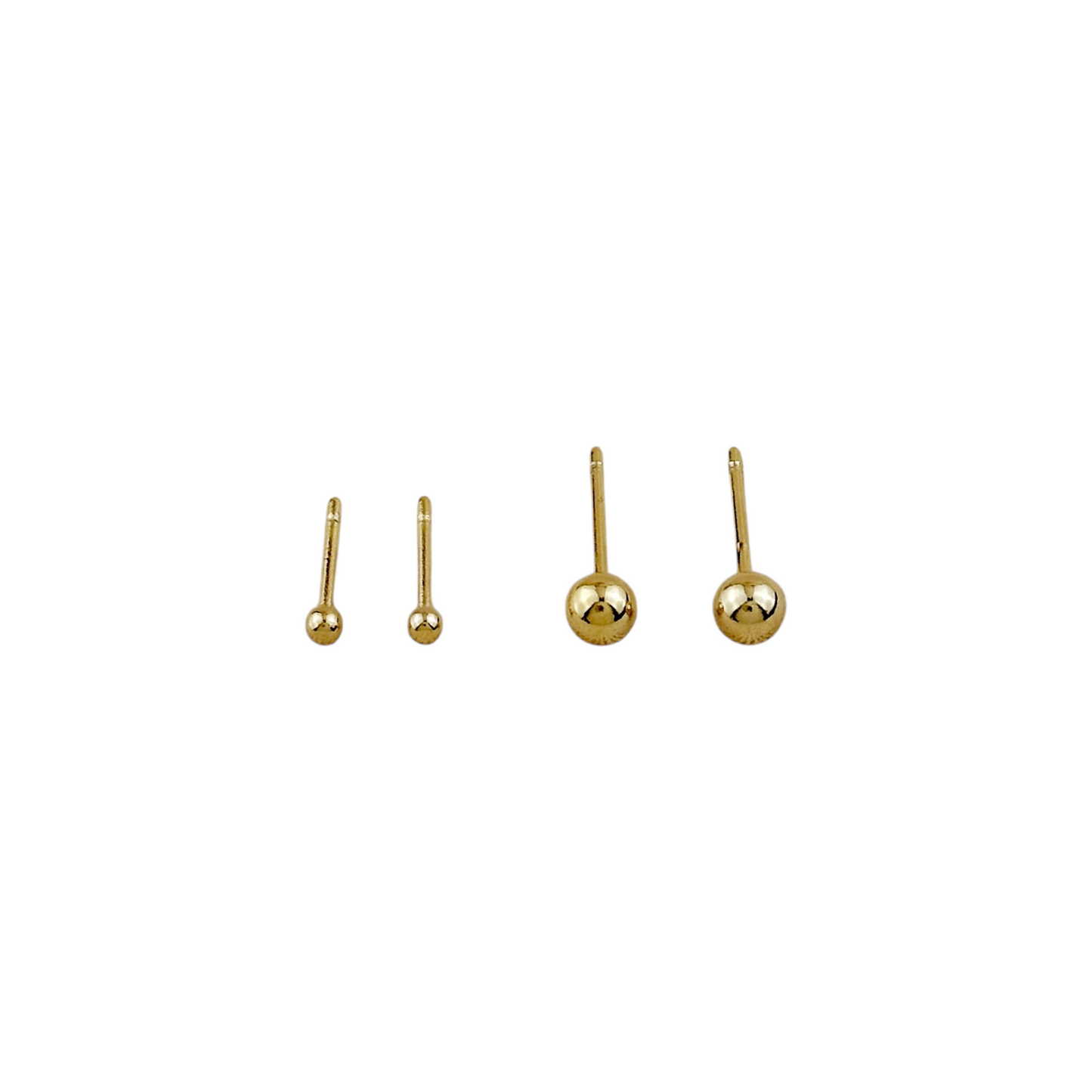 Ball Stud 18k Gold Filled Earrings