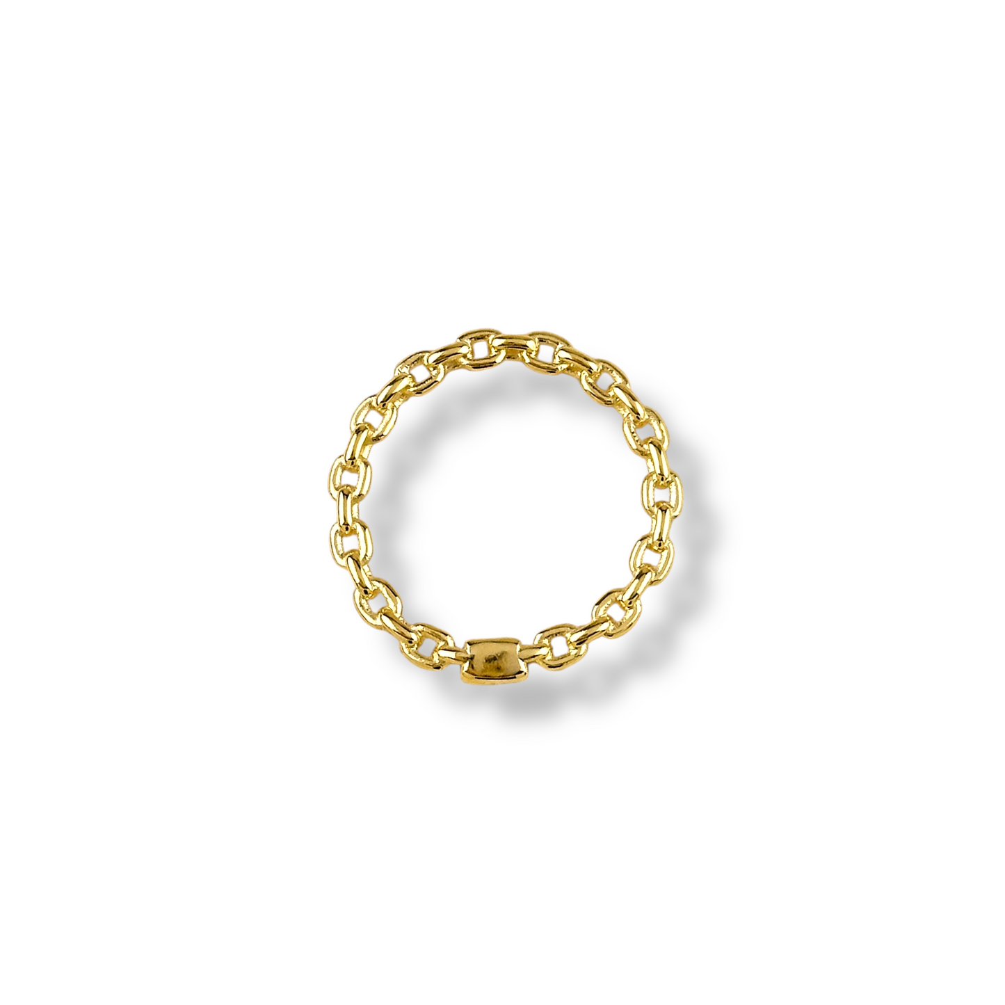 Cable Link Chain 18k Gold Filled Ring