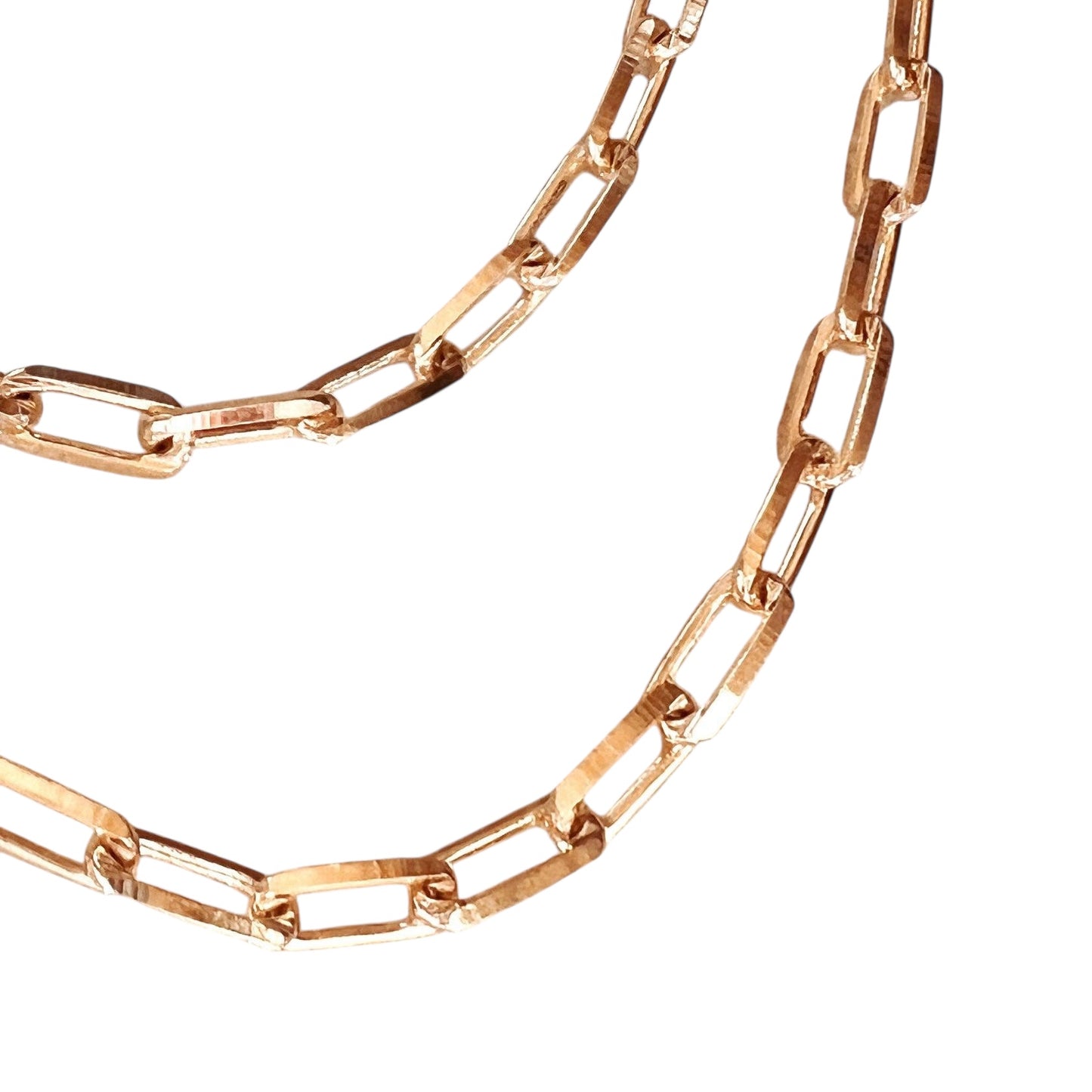 Large Link Paperclip Chain 18k Gold Filled Necklace