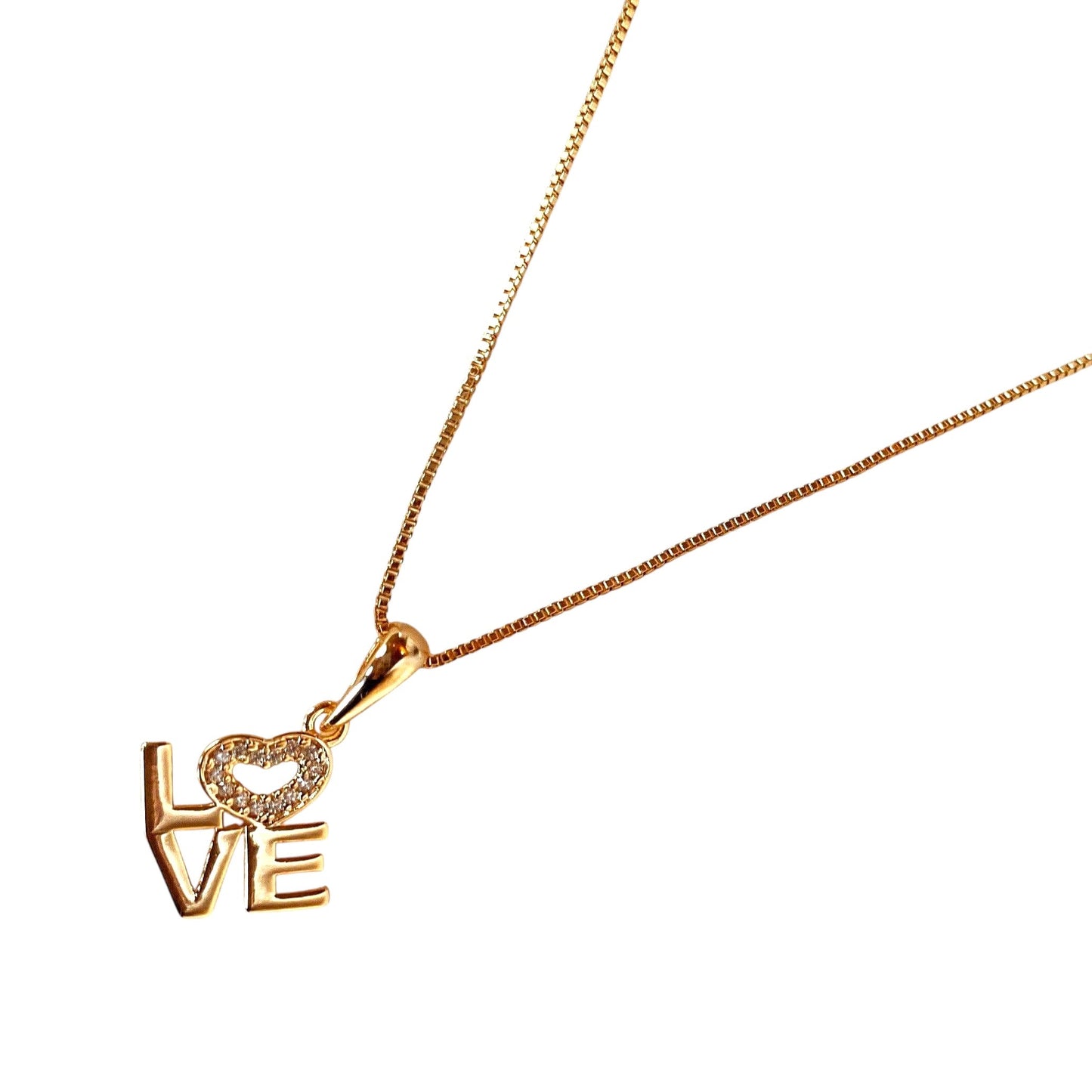Love Letters Pendant 18K Gold Filled Necklace