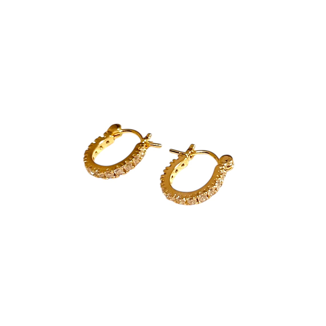 12mm CZ Hoop 18K Gold Filled Earrings
