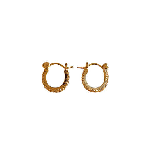 12mm CZ Hoop 18K Gold Filled Earrings