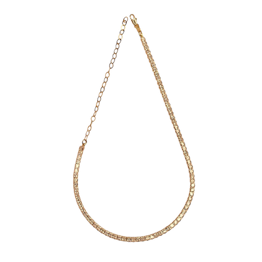 3mm CZ Riviera Chain 18k Gold Filled Necklace