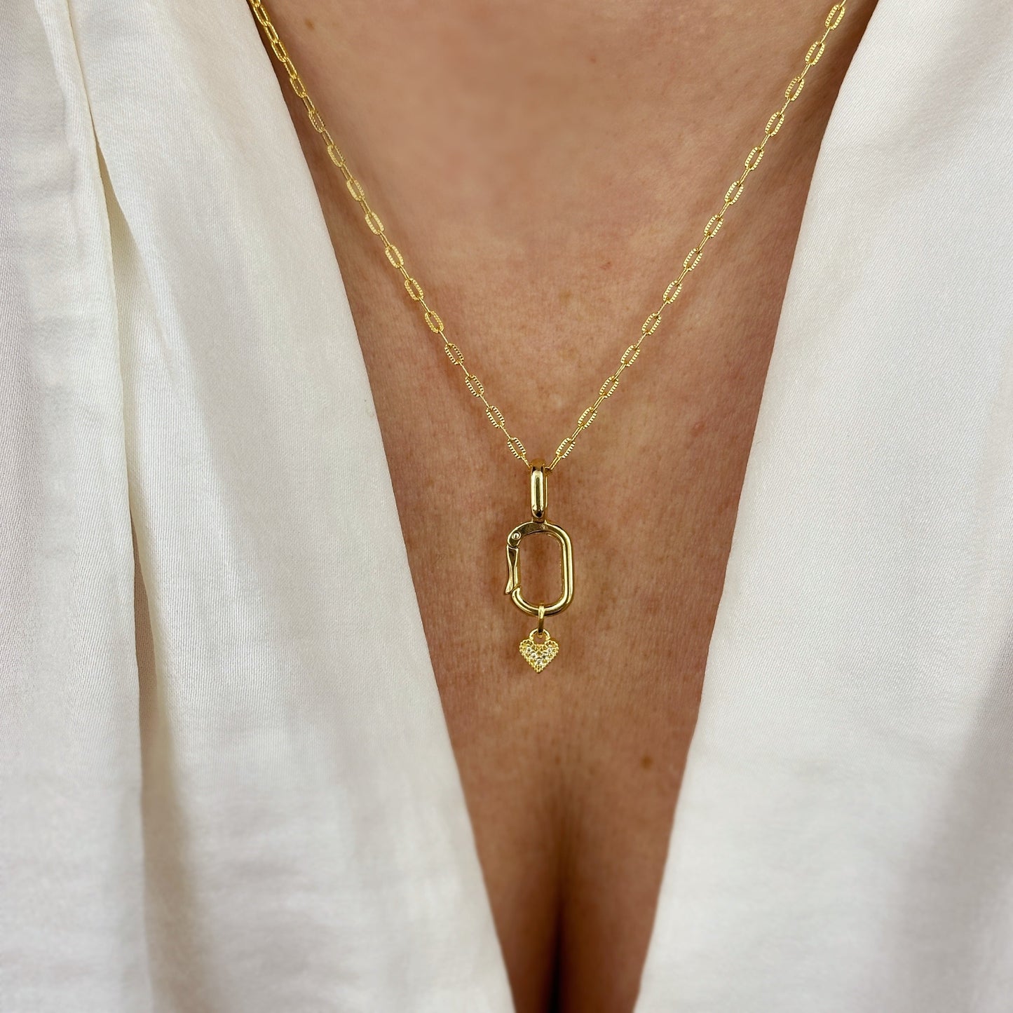 9mm CZ Mini Heart 18k Gold Filled Charm