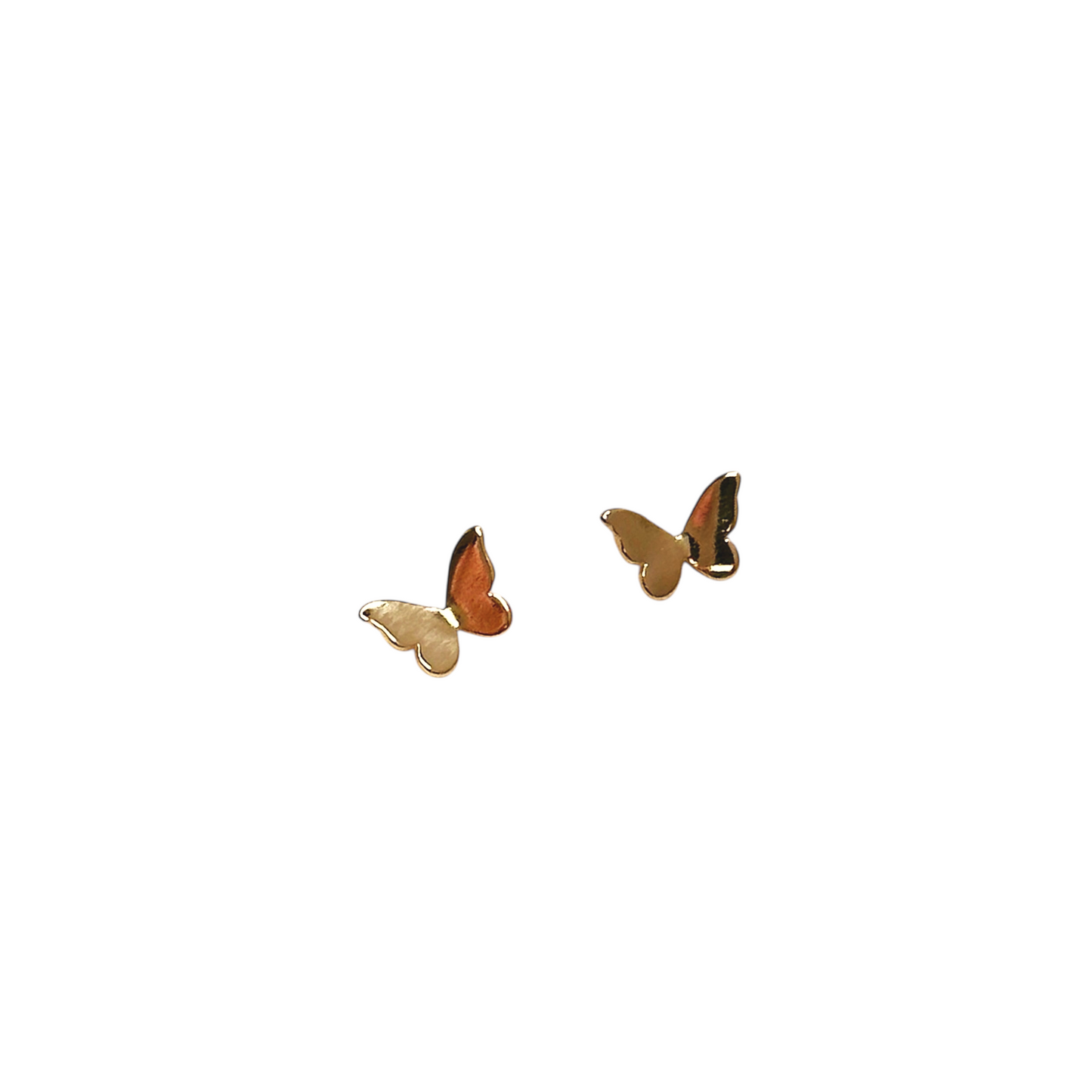 9mm Butterfly Stud 18K Gold Filled Earrings