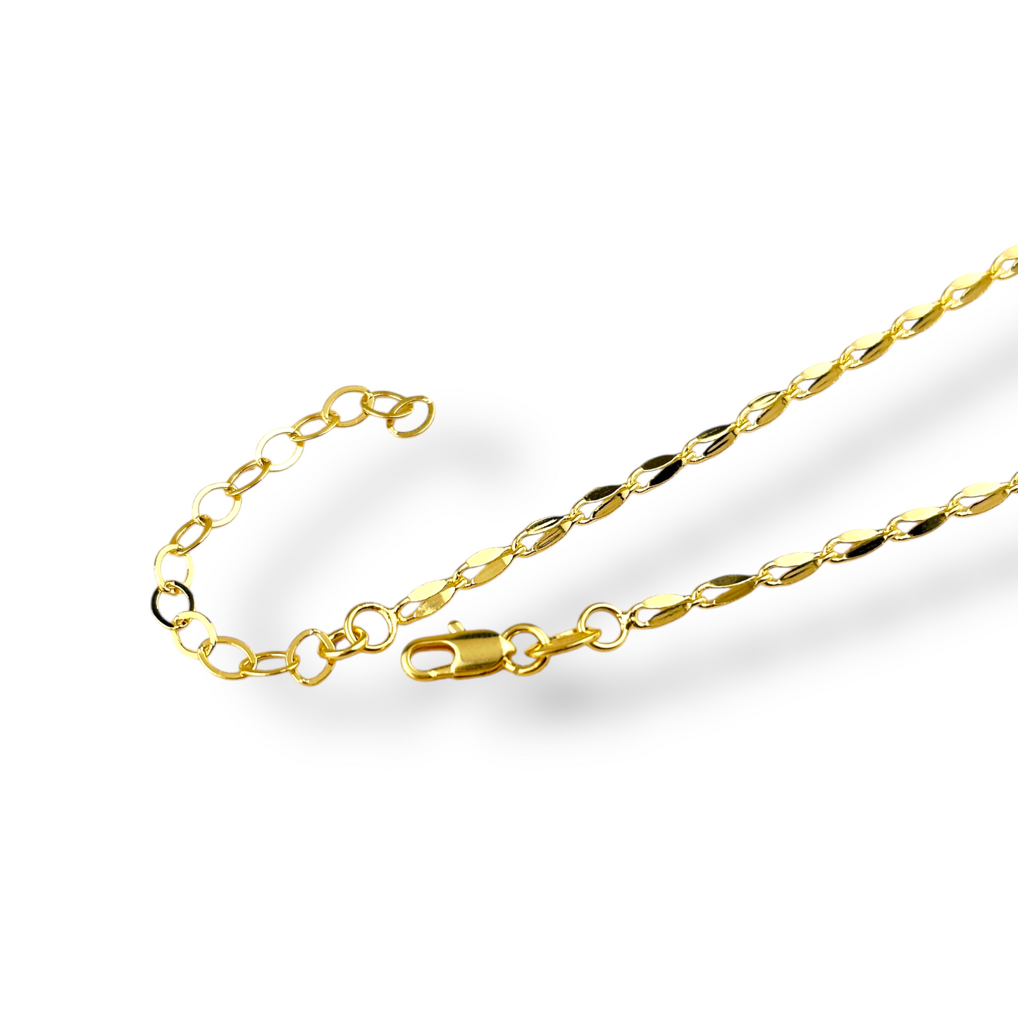 3mm Lip Chain 18k Gold Filled Necklace