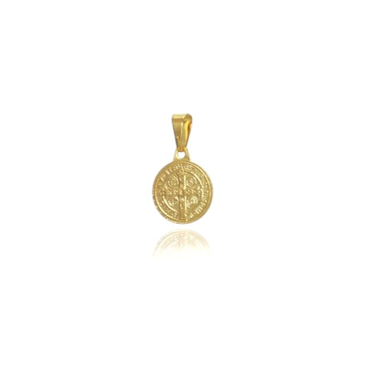 3 Sizes Saint Benedict Medal 18k Gold Filled Pendant
