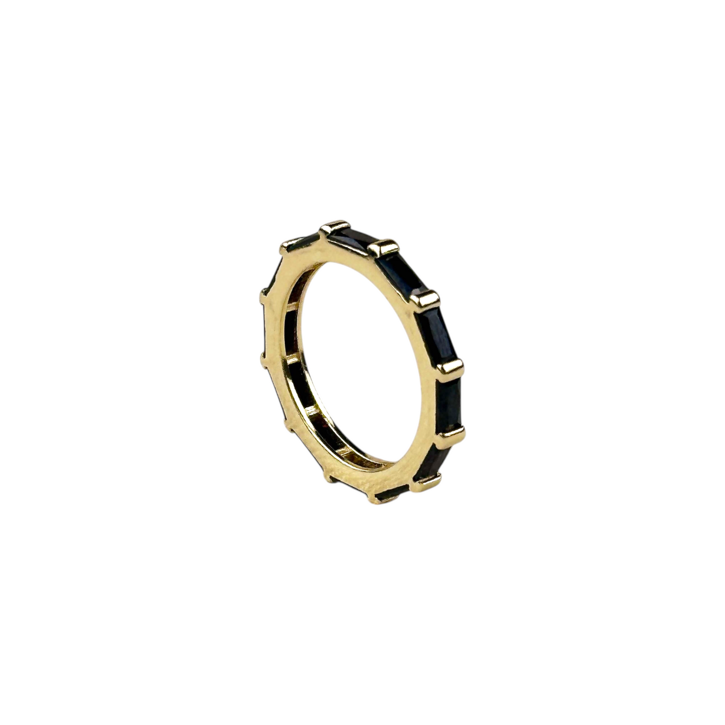Baguette CZ Eternity Band 18k Gold Filled Ring