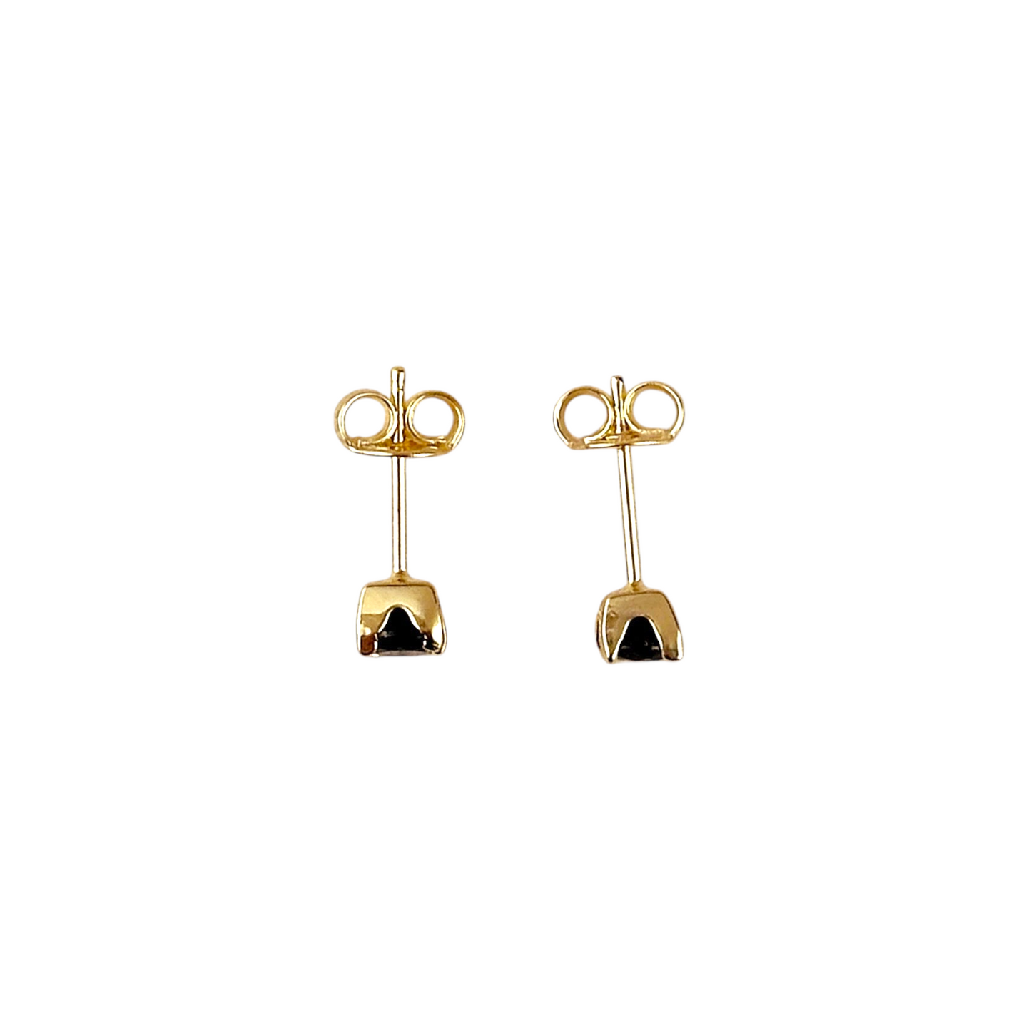 4mm Colored CZ Stud 18k Gold Filled Earrings