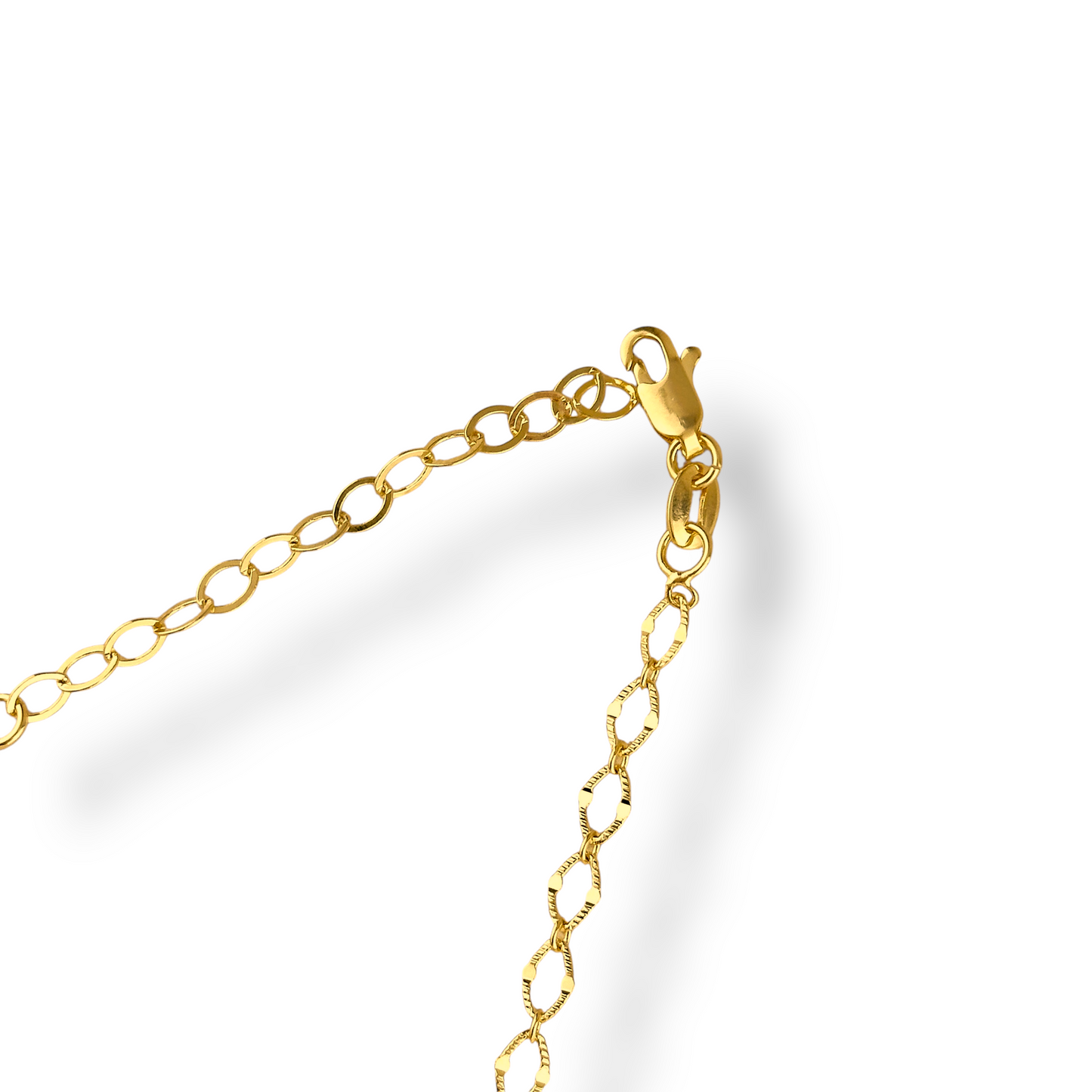 Diamond Cut Marquise Link Chain  18k Gold Filled Necklace