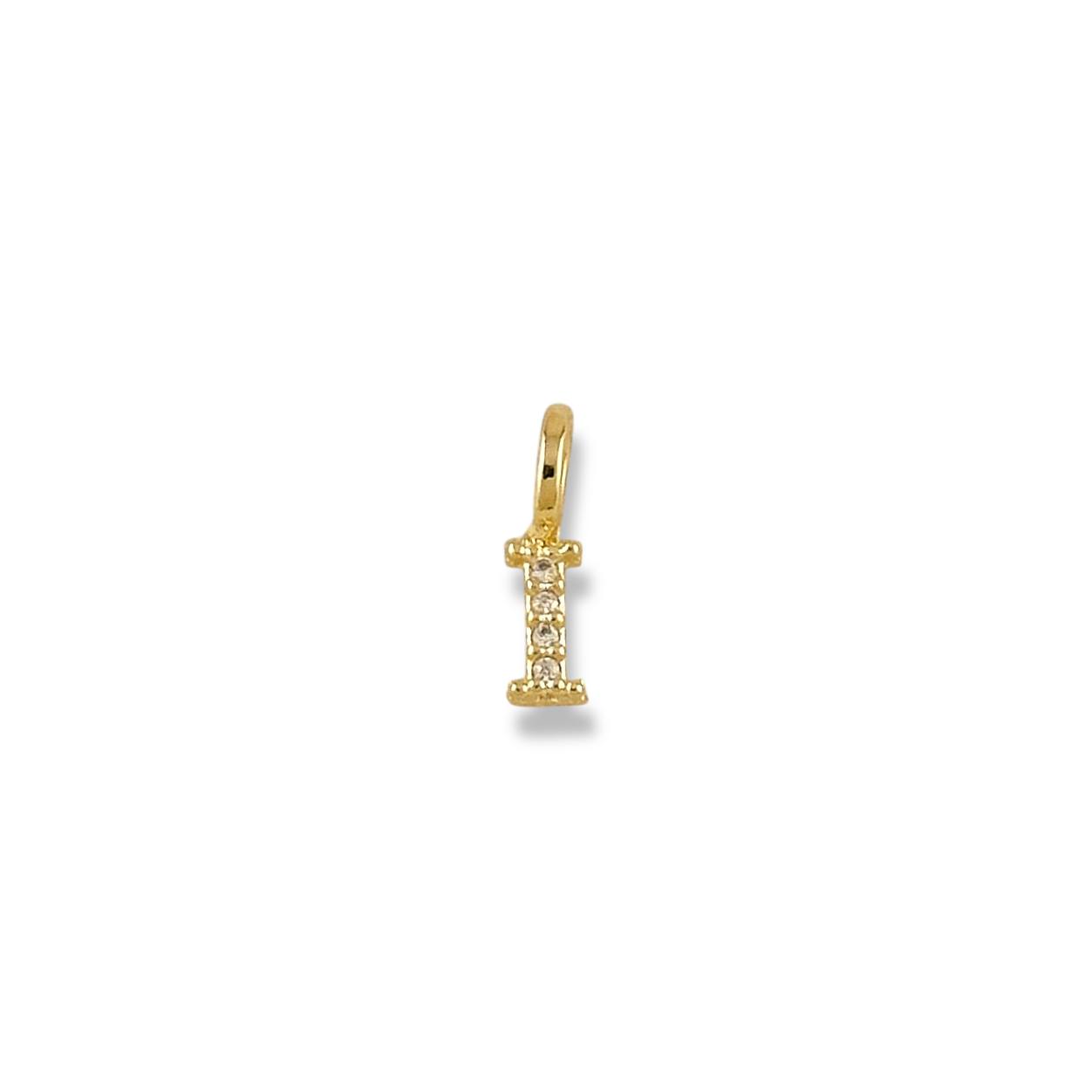 12mm Pavé Initial Letter 18k Gold Filled Charm