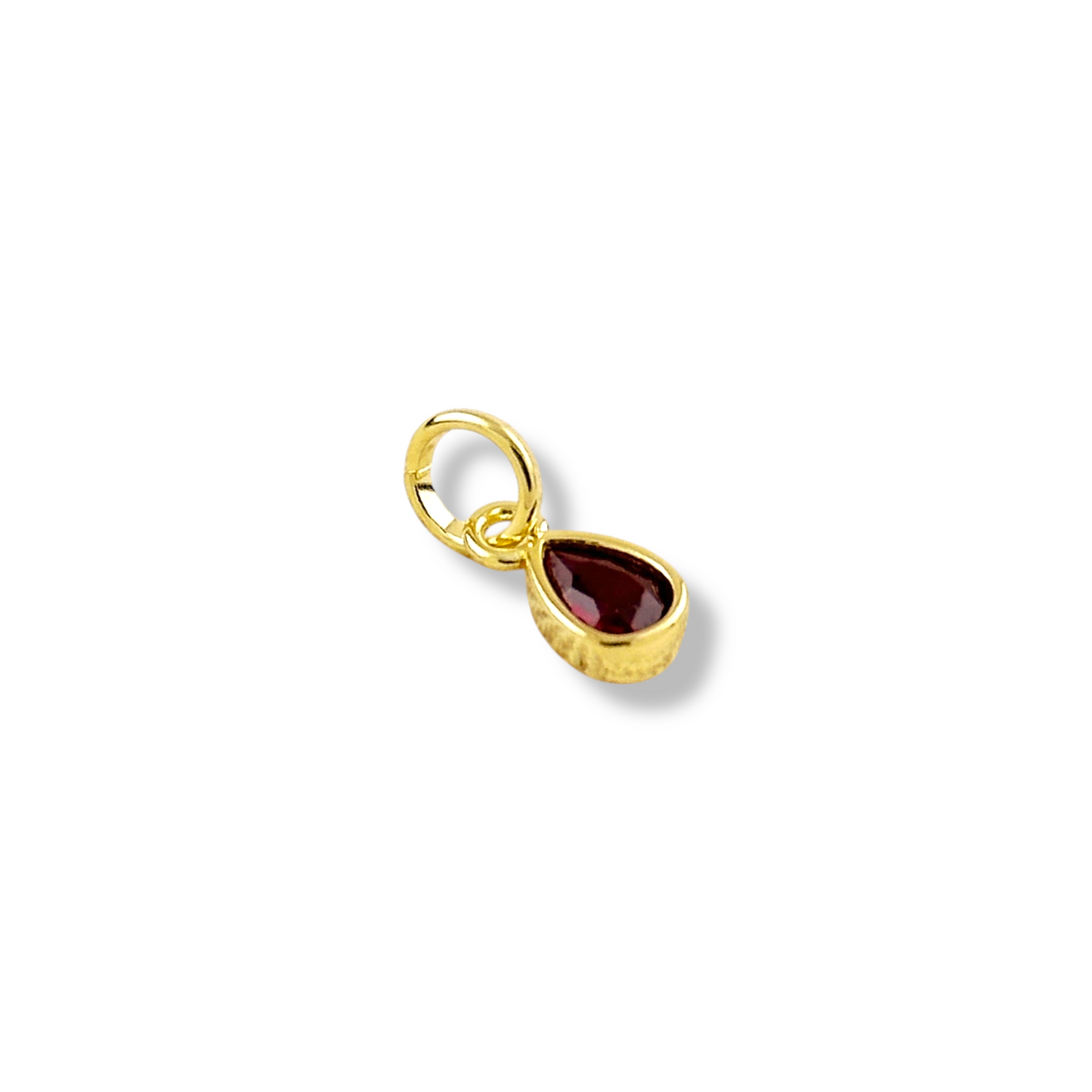18k Gold Filled Birthstone Bezel Drop Charm