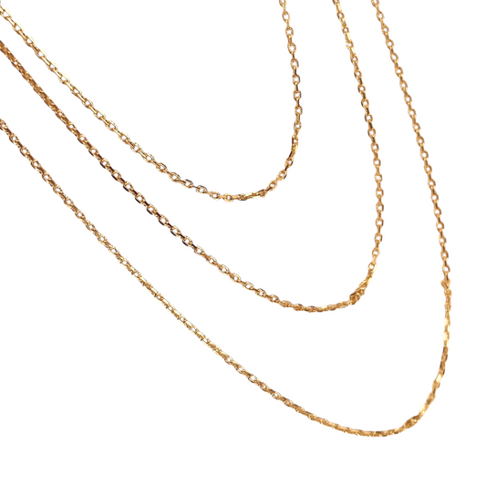0.9mm Link Chain 18K Gold Filled Necklace
