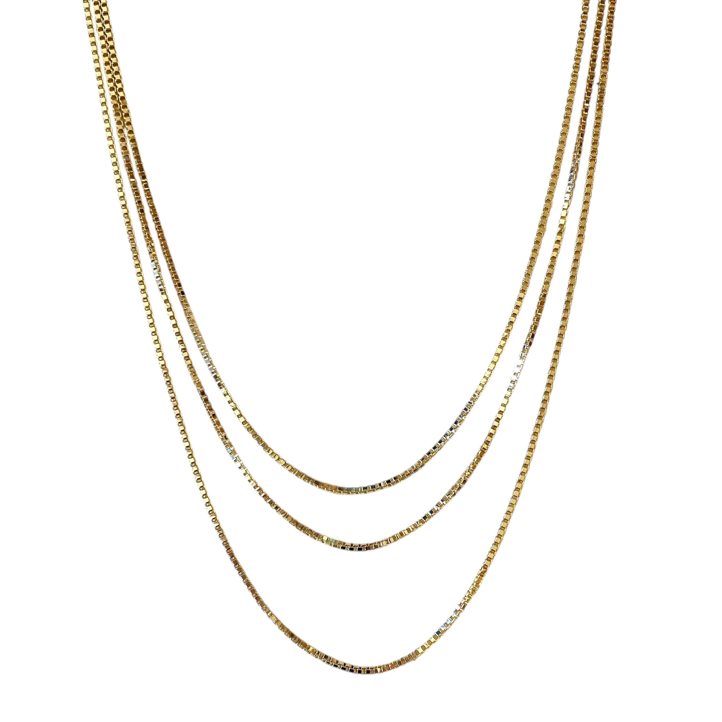 2mm Box Chain 18k Gold Filled Necklace