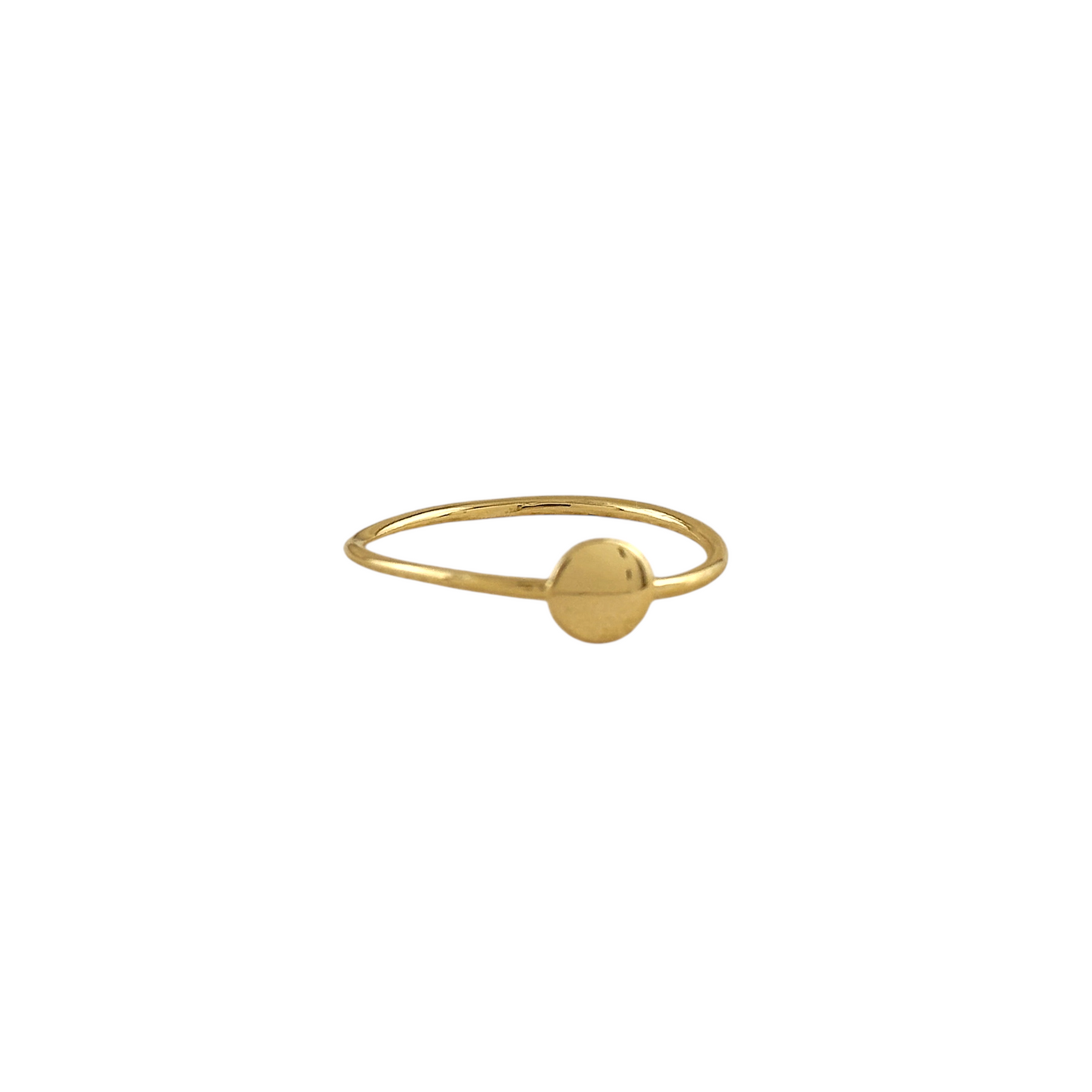 Flat Disc Signet 18k Gold Filled Ring