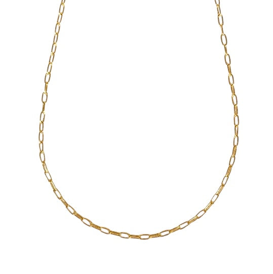 2.5mm Cable Link Chain 18k Gold Filled Necklace