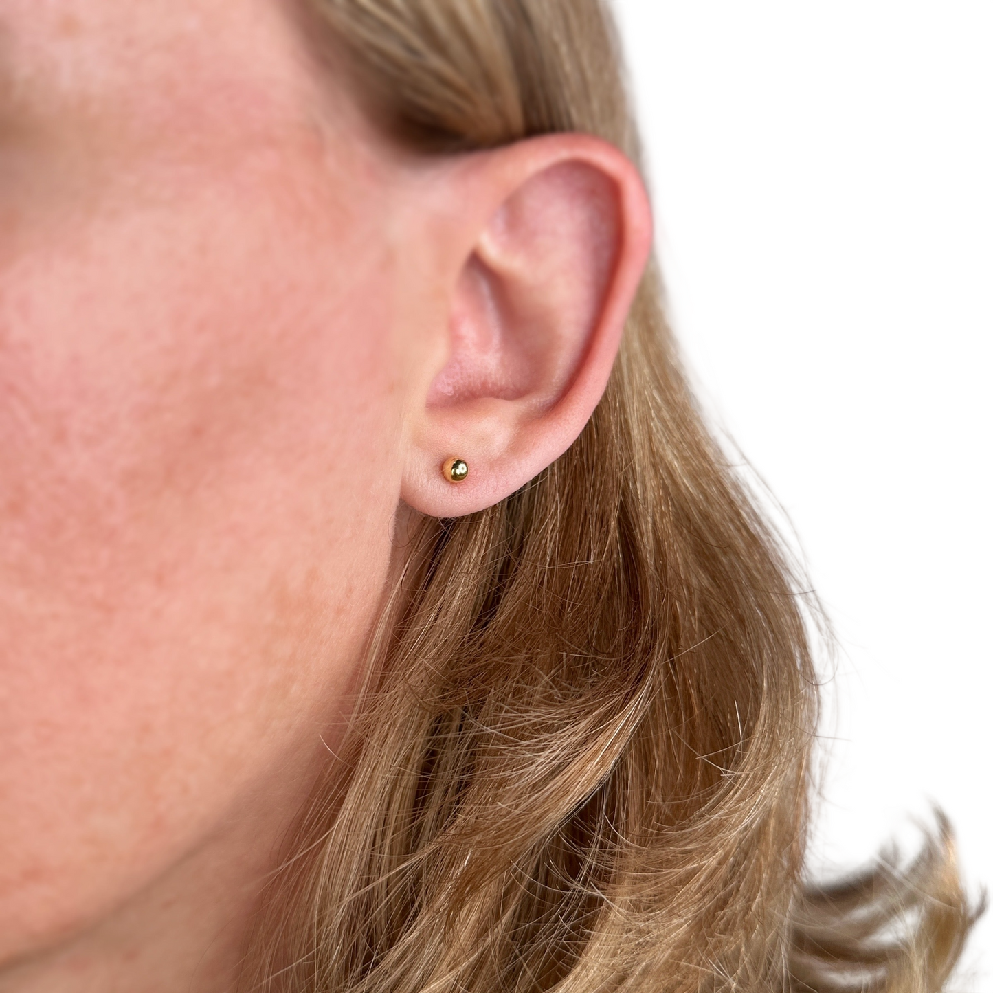 Ball Stud 18k Gold Filled Earrings