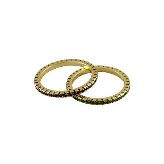 Micro CZ Eternity Band 18k Gold Filled Ring