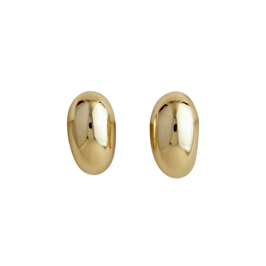 30mm Dome Drop 18k Gold Filled Earrings